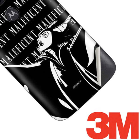 Disney Villains Maleficent Black and White Moto E5 Play Skin